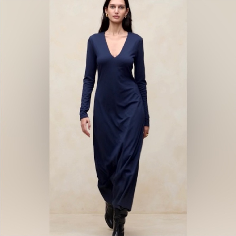 Banana Republic Navy Midi Dress